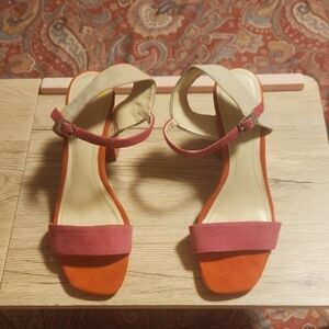Calvin Klein Pink and Orange High Heeled Sandals